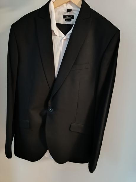 Pánsky oblek s košeľou a motýlikom, xl