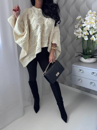 Zara - pletené pončo, pelerína, zara,xs