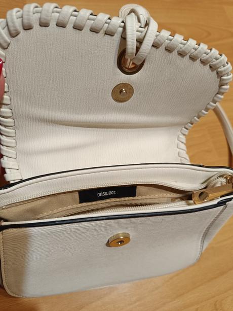 Biela kabelka na zips, answear