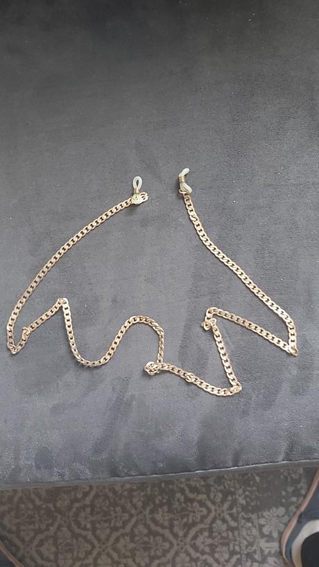 Retiazka na okuliare zlatej farby 40cm, 