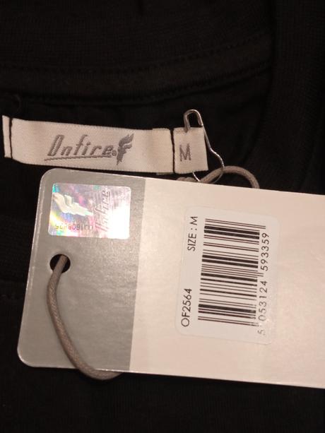 Čierne tričko krátky rukáv s nápisom onfire (m), m