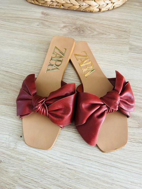Krásne šľapky s mašličkou značky zara, zara,38