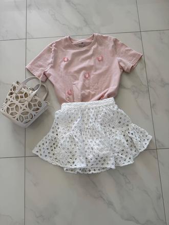 Sukňa s kvetinovou výšivkou, zara,128