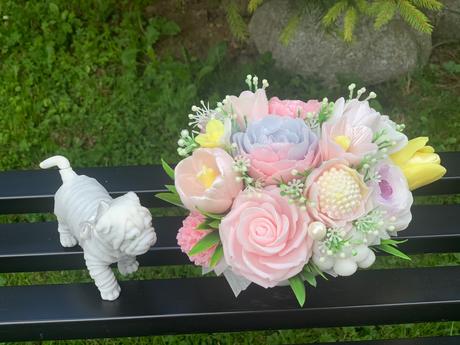 Mydlova kytica v krabičke, 