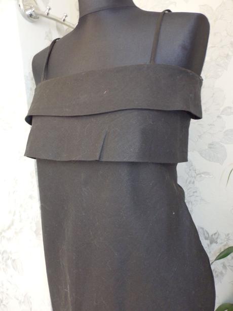 Luxusne lanove saty,čiernej farby,s podsivkou,vyso, 34