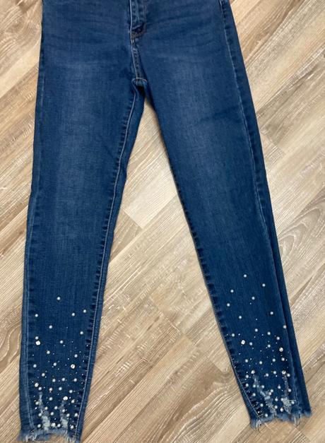 Krásne rifle s korálkami alebo s kamienkami,veľ.31, 30