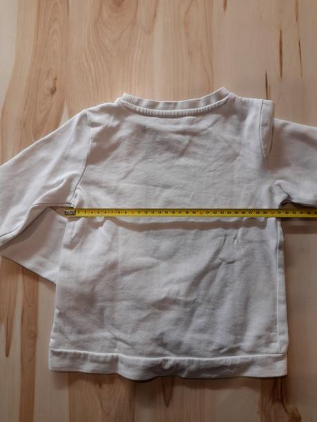 Biela mačičková mikinka, h&m,110