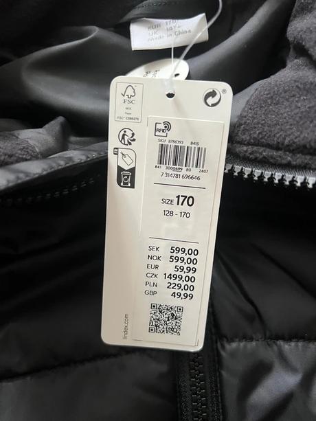 Zimná bunda, lindex,170