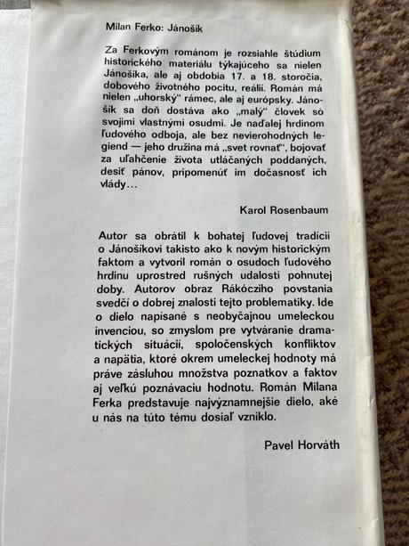 Krásna stará retro kniha jánošík milan ferko,