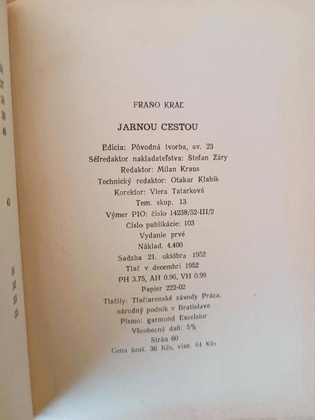 Fraňo kráľ - jarnou cestou (1952), 