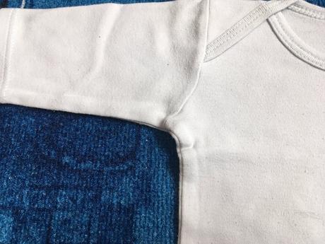 Bledo modré body č.62 s mackom, 62