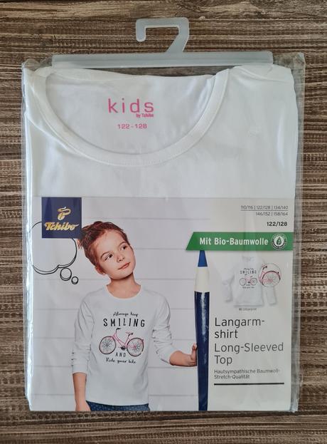 Tricko z bio bavlny, tchibo,128