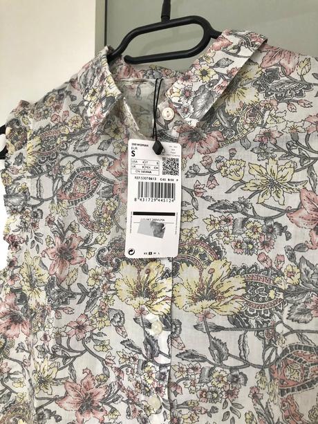 Kvetinková blúzka, mango,s