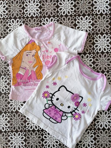 Dievčenské tričká 86 (12-18m) 2ks, disney,86