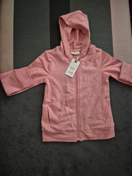 Dievčenska nová mikina na zips 110cm, 4-5r, ovs,110