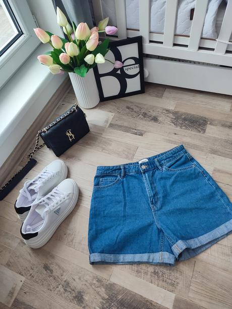 Džínsové šortky s vysokým pasom, only,m