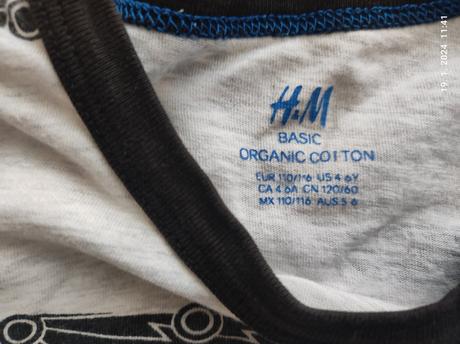 Tričko dlhý rukáv pre chlapca, h&m,110