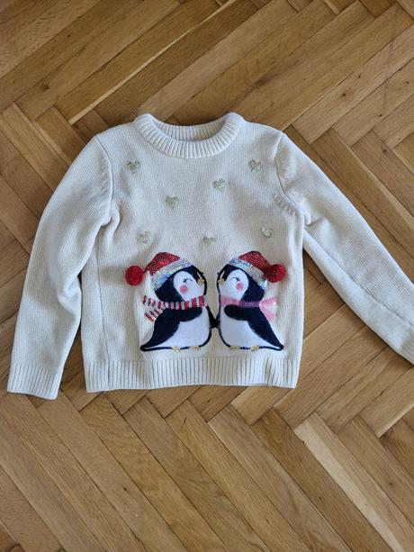 Biely zimny sveter, c&a,128