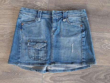 Riflová sukňa, mango,s