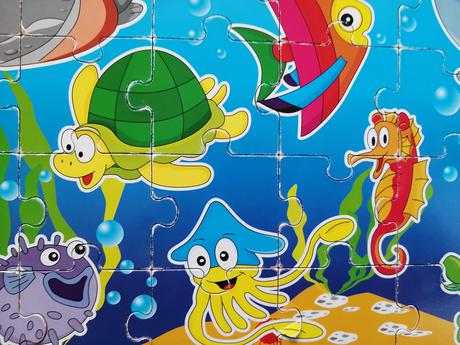 Drevené puzzle 4 x 24 dielikov v krabici, 