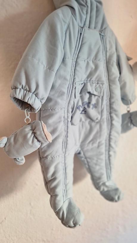 Zimný overal s rukavičkami od 1 - 3 mesiaca, next,<50