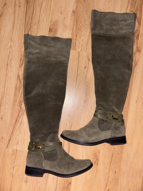 Kožené čižmy nad koleno kati 37, 37