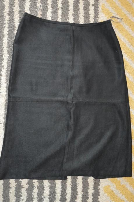 Semišová sukňa pod kolená, ad style,38