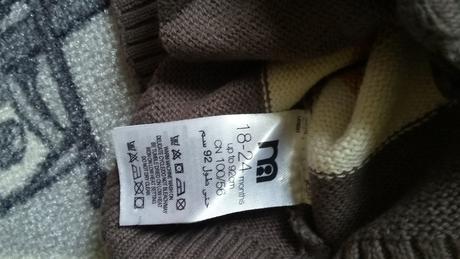 Pásikavý svetrík mothercare veľ. 92, mothercare,92