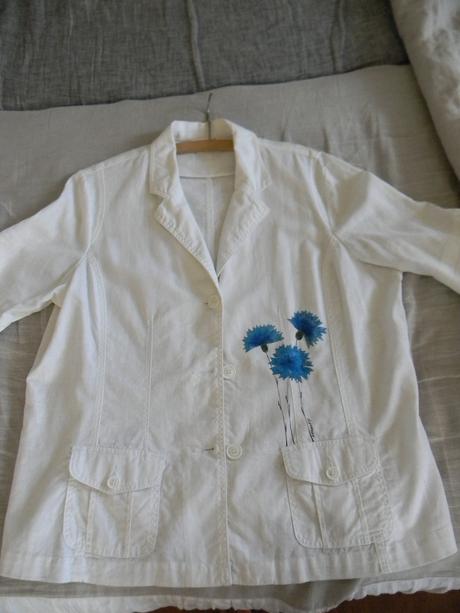 Biele ľanové letné  sáčko/blúzka, 50