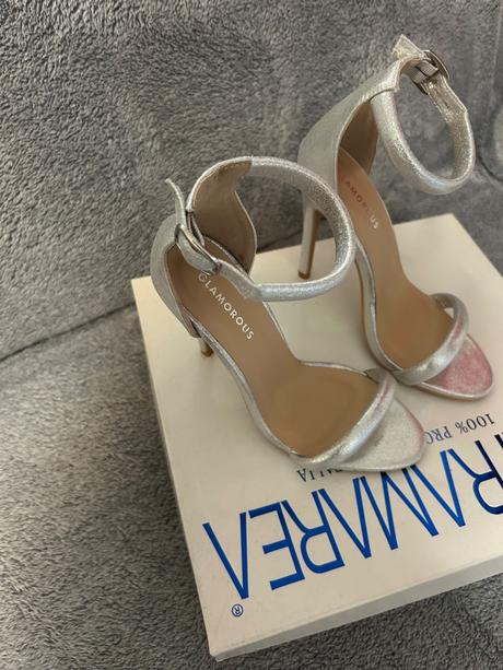 Strieborné sandálky., 36