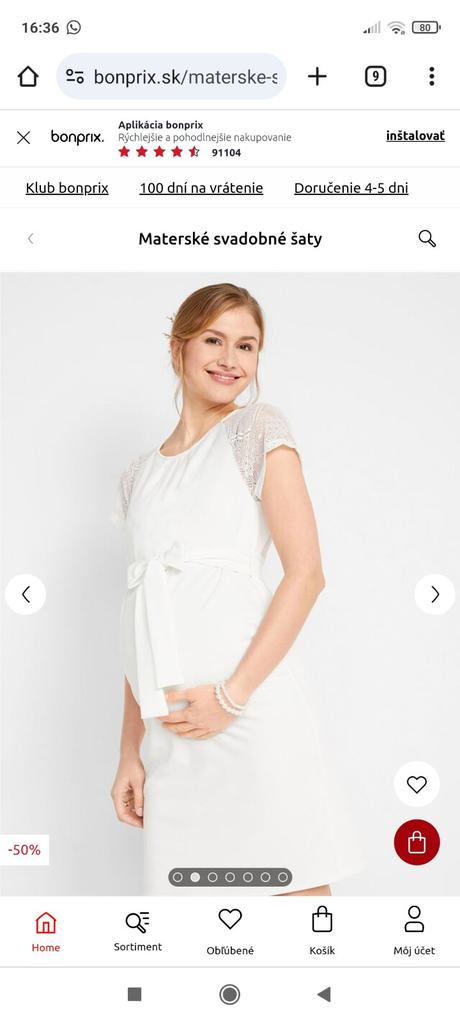 Tehotenske saty svadobne,spolocenske, bonprix,s