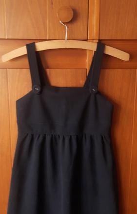 Čierny top - tričko-šaty na traky, s