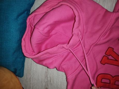 Dámska ružová mikina s kapucňou m, m
