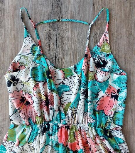 Dlhé kvetinové šaty na ramienka, h&m,s