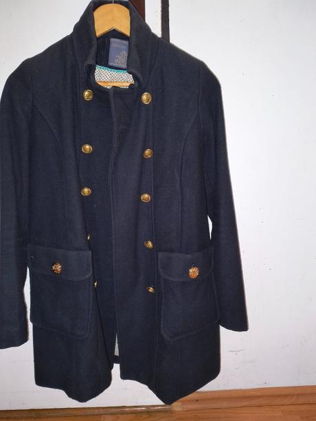 Prechodný vlnený kabát, s