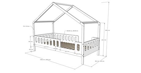Detská posteľ leo - rozmer 200x90 cm, šírka (cm): 90,dĺžka (cm): 200