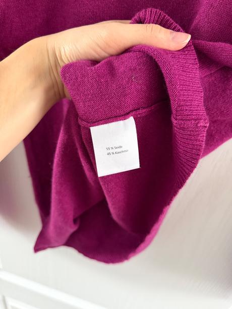 Elegantný modrý sveter motion  kašmír hodváb, s