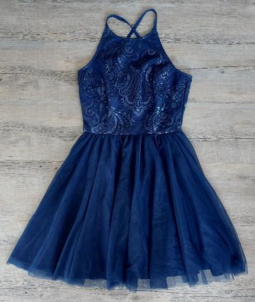 Spoločenské šaty s flitrami salsa, 34