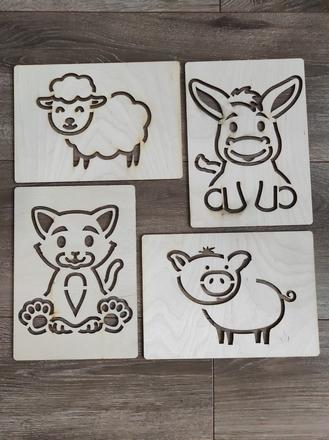 Drevene sablony na kreslenie, 