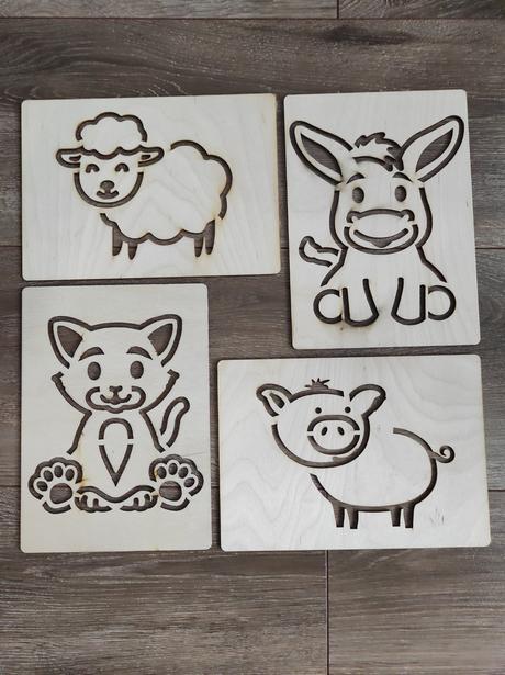 Drevene sablony na kreslenie, 