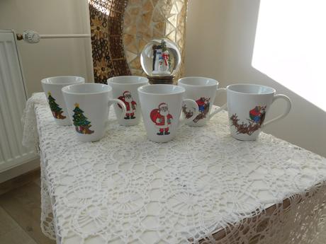 Vianočné šálky porcelánové čajové nové, 
