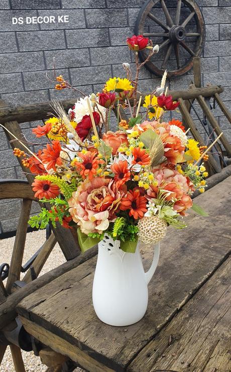 Jesenný veniec s domčekom,