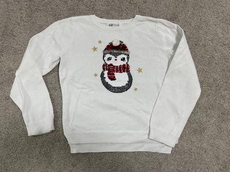 Vianočný pulóver, h&m,110