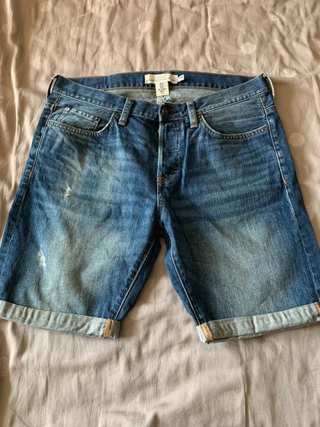 Riflové šortky, h&m,32