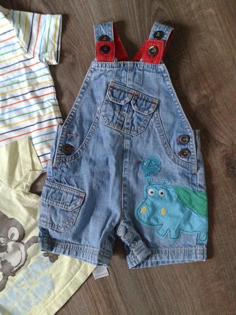 Nenosené trička + kraťase, 62