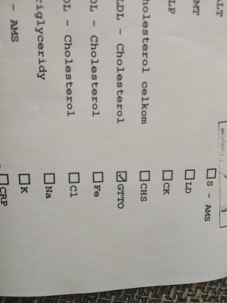 Žiadanka na biochemické vyšetrenie