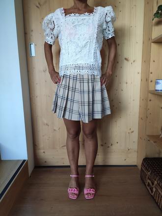 Sukňa károvaná burb., veľ. m, m