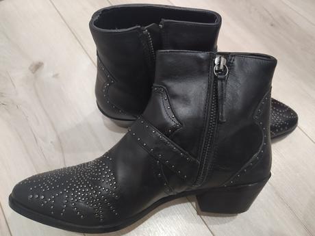Damske nizke cizmicky kovbojky 38, zara,38
