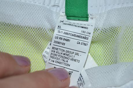Žiarivé neónové plážové šortky, veľ. 150, benetton,152