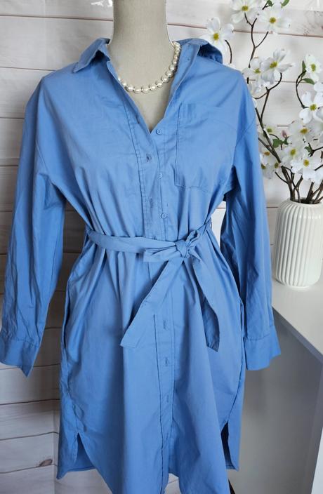 Krásne modré šaty / košela, sinsay,xs